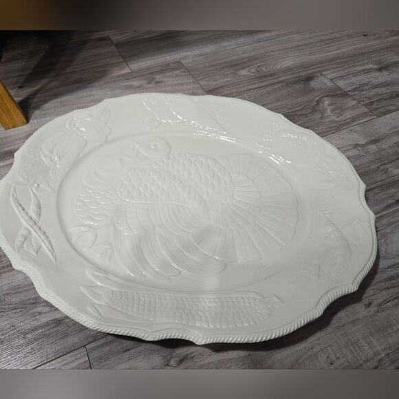 Vintage Thanksgiving Ceramic Platter Made In Italy #703 - Picture 2 of 10